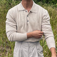 Long Sleeve Knit Polo