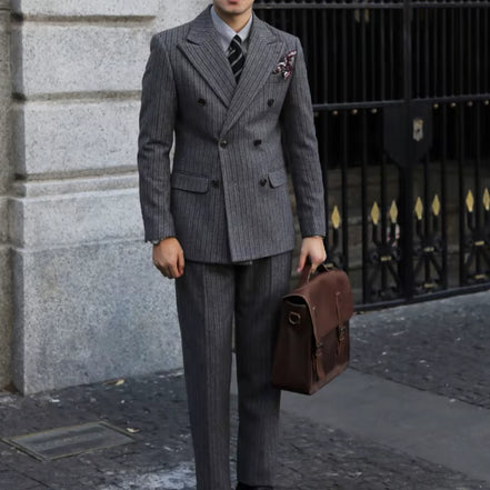 Mens 2-Piece Suit Double-Breasted
