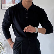 Long Sleeve Knit Polo
