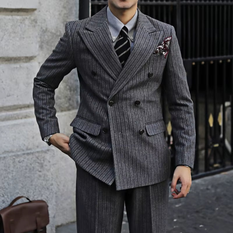Mens 2-Piece Suit Double-Breasted
